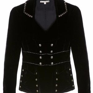 Nanette Lepore • Discotheque black velvet studded jacket